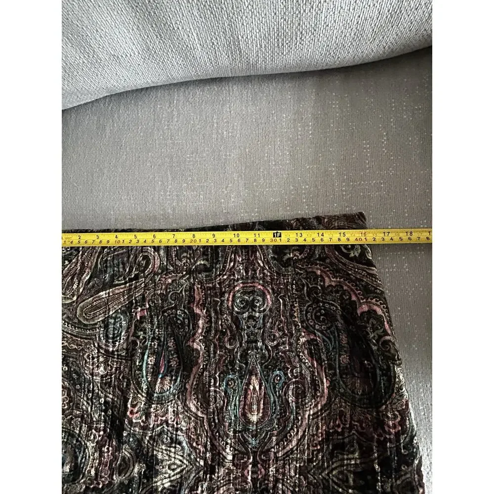 Zara Velvet Paisley Min Skirt L Whimsigoth Grunge Indie Fairly